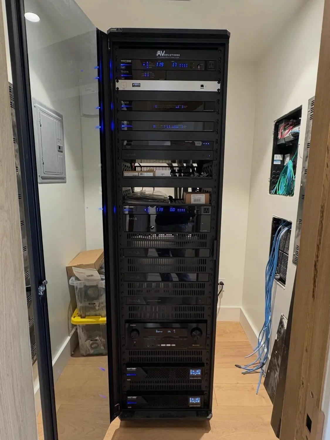 Control4 automation equipment rack