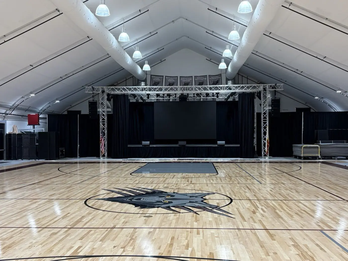Athletic facility with large-format display