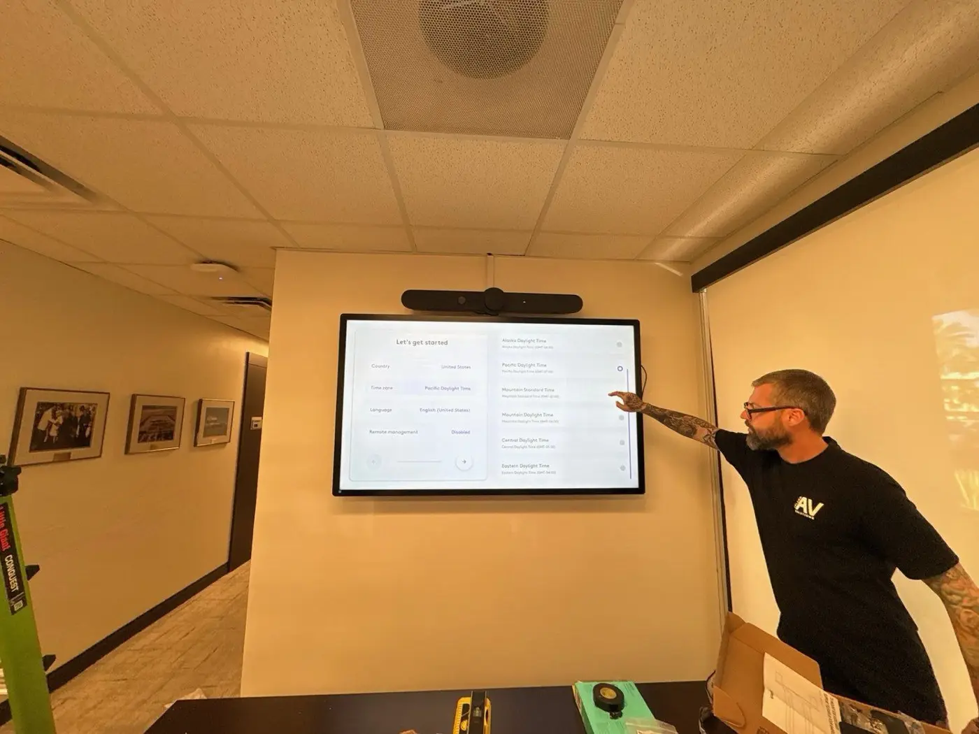 Wall-mounted interactive touch display